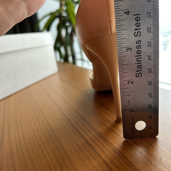 Jimmy Choo D’Orsay Addison Beige Leather Heels - Picture 6 of 10